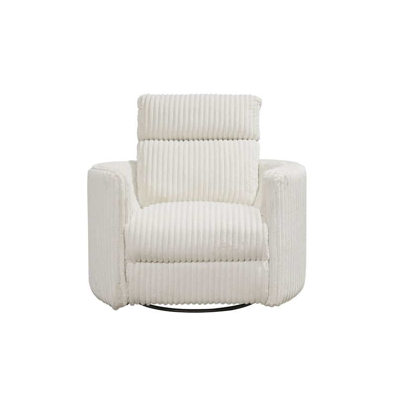 Parker Living Radius Modern Fabric Swivel Glider Recliner in Ivory