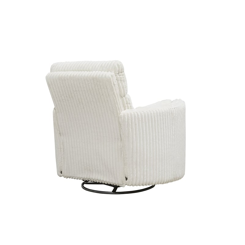Parker Living Radius Modern Fabric Swivel Glider Recliner in Ivory