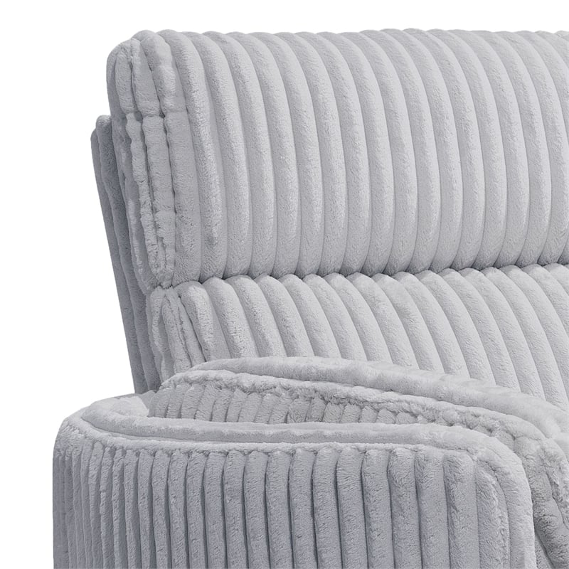 Parker Living Radius Modern Fabric Power Reclining Sofa in Gray