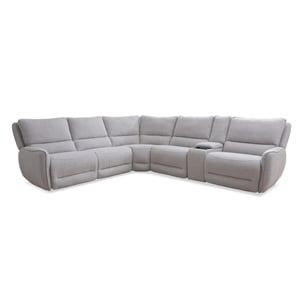 Parker Living Stellar Modern Fabric Reclining Sectional in Gray