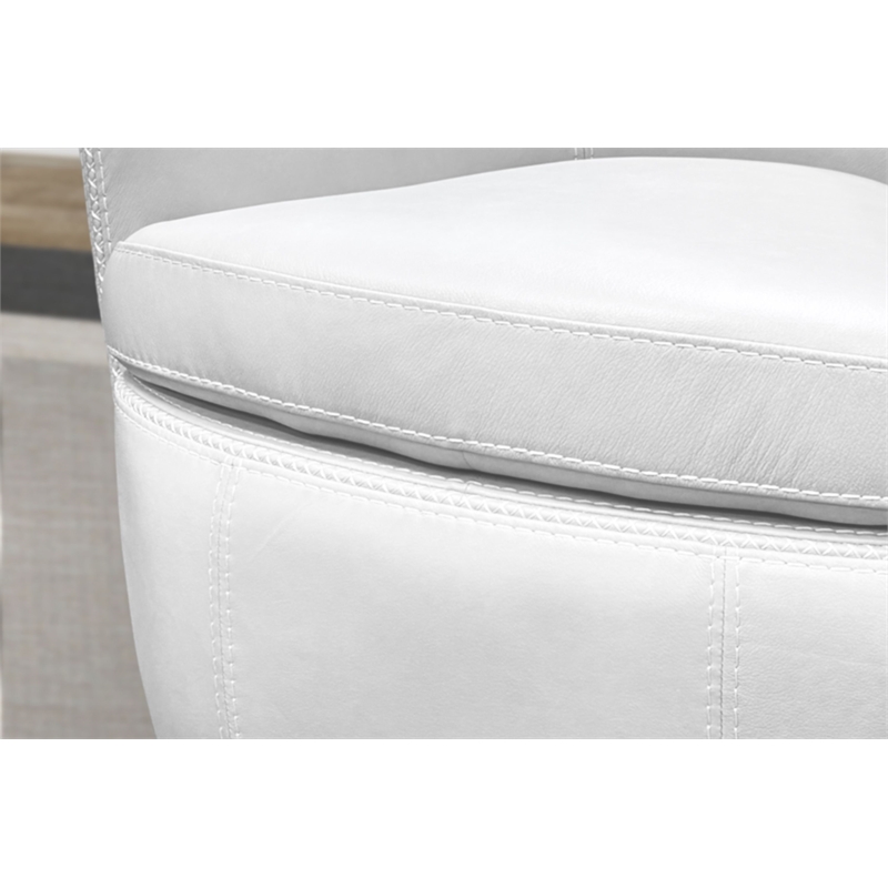 Parker Living Barolo - Snow All Italian Leather Swivel Club Chair