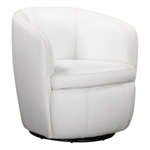 Parker Living Barolo - Snow All Italian Leather Swivel Club Chair