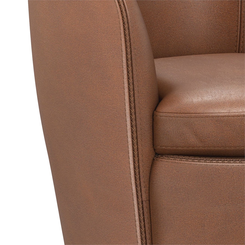 Parker Living Barolo - Vintage Whiskey All Italian Leather Swivel Club Chair