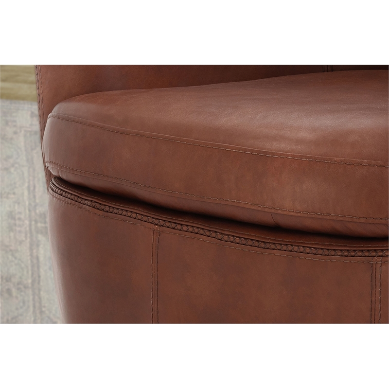 Parker Living Barolo - Vintage Whiskey All Italian Leather Swivel Club Chair