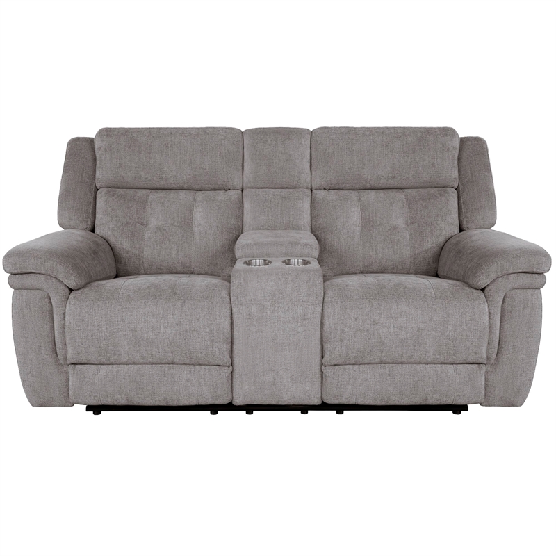 Parker Living Richland - Bristol Grey Power Reclining Console Loveseat P2
