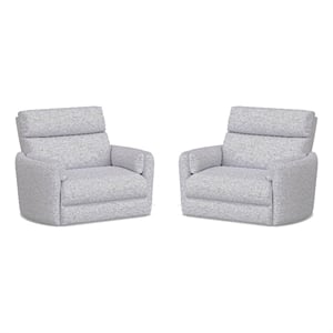 Parker Living Radius Xl Extra Wide Power Glider Recliner in Mineral (Set of 2)