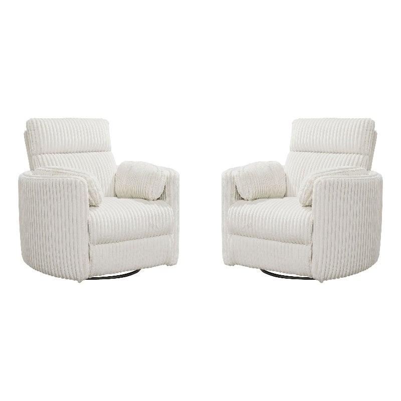 Parker Living Radius - Mega Ivory Power Swivel Glider Recliner Two Pack