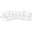 Parker Living Bolton - Misty Storm 6 Piece Reclining Sectional