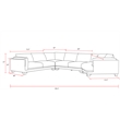 Parker Living Escape - Mirage Mist 4 Piece Modular Sectional