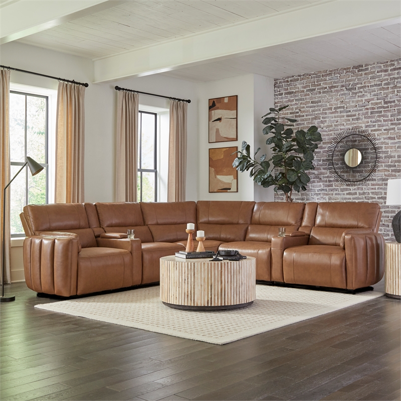 Parker Living Modesto Sable 7PC Power Adjustable Headrests Reclining Sectional