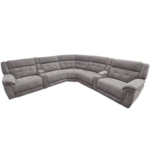 Parker Living Richland Bristol Grey 7PC Power Adj. Headrests Reclining Sectional