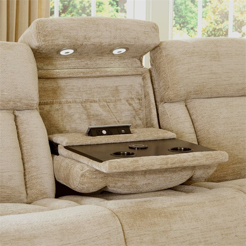 Parker Living Dalton - Lucky Fawn Power Reclining Sofa Loveseat and Recliner