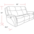 Parker Living Linus - Hudson Grey Power Reclining Sofa and Two Recliners