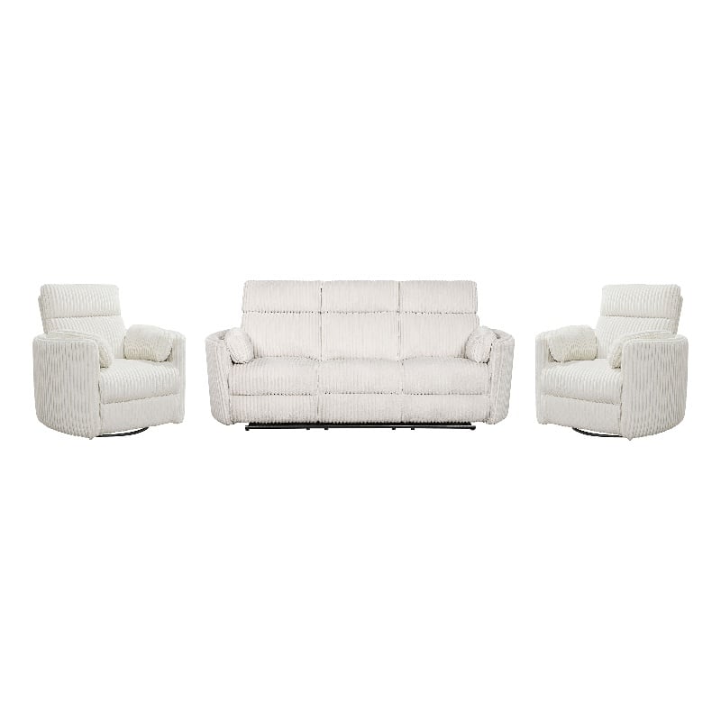 Parker Living Radius - Mega Ivory Power Reclining Sofa and Two Recliners