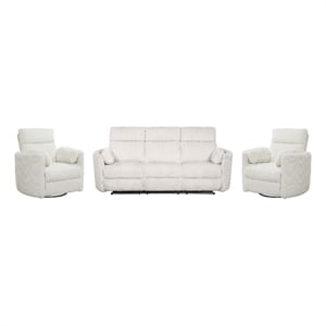 Parker Living Radius - Mega Ivory Power Reclining Sofa and Two Recliners
