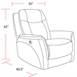 Parker Living Linus - Hudson Grey Power Reclining Sofa and Recliner