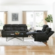 Parker Living Dalton - Lucky Charcoal Power Reclining Sofa and Loveseat