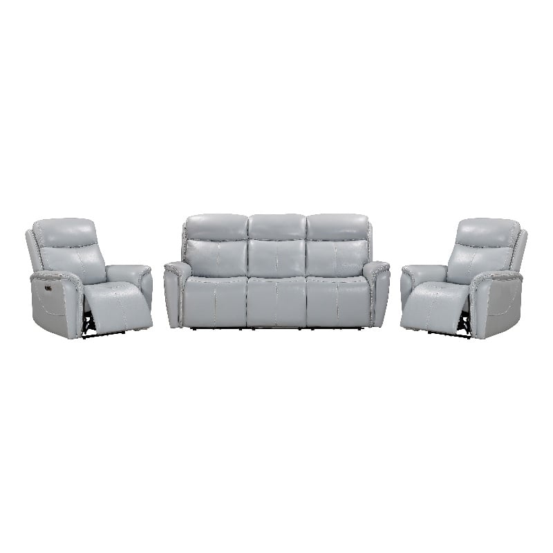 Parker Living Cascade - Seamist Grey Power Reclining Sofa and Two Recliners