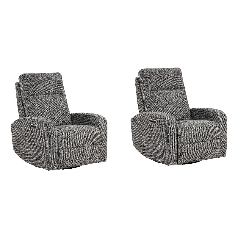 Parker Living Thriller Natural Beauty Grey Power Swivel Glider Recliner Two Pack