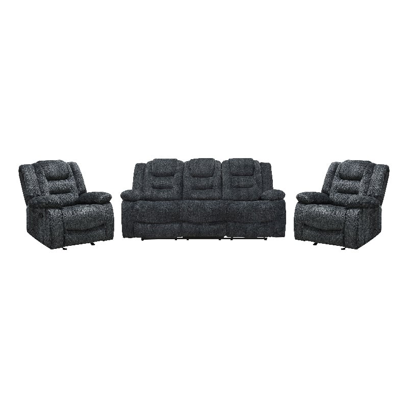 Parker Living Bolton Misty Storm Manual Reclining Sofa and Two Recliners