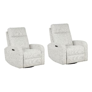 Parker Living Thriller Natural Beauty Quartz Power Swivel Glider Recliner 2 Pack