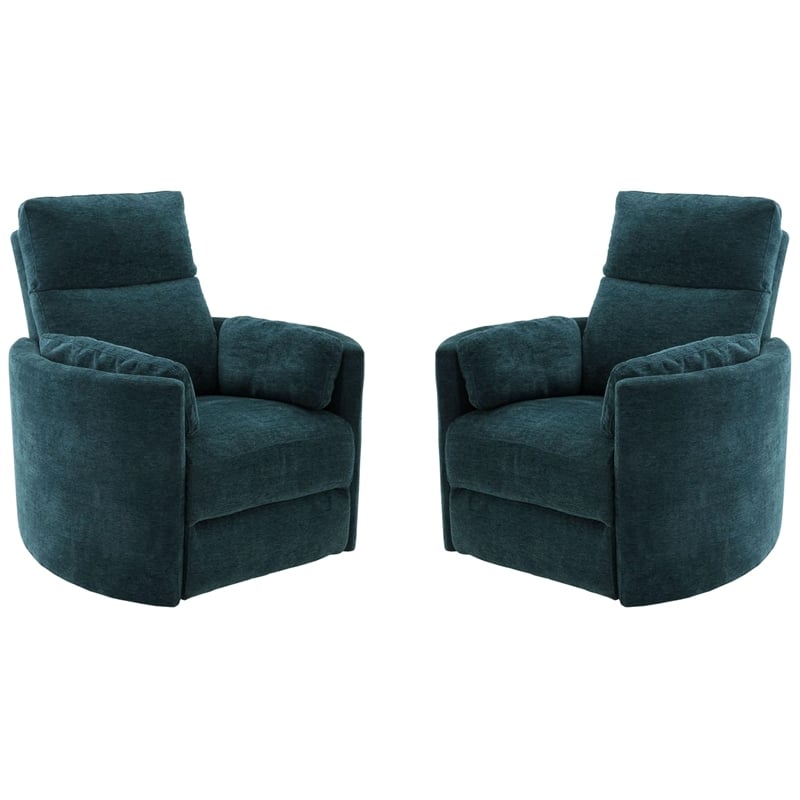 Parker Living Radius - Peacock Power Swivel Glider Recliner Two Pack