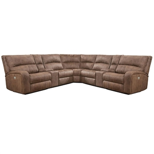 Polaris Kahlua 7 Piece Power Reclining Adjustable Headrests Sectional