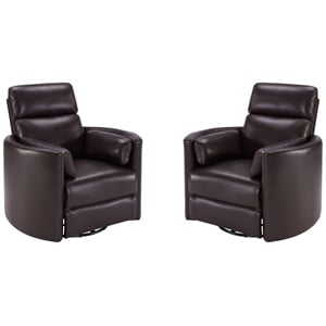 Parker Living Radius - Florence Brown - Power Swivel Glider Recliner Two Pack