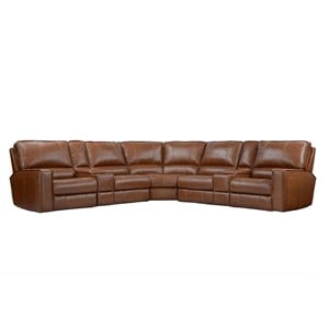 Rockford Verona Saddle 7 Piece Power Reclining Adjustable Headrests Sectional