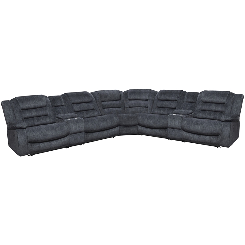 Parker Living Bolton - Misty Storm 7 Piece Reclining Sectional