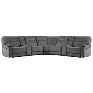 Parker Living Cooper - Shadow Grey 7 Piece Modular Manual Reclining Sectional