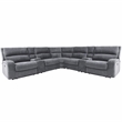 Polaris Bizmark Grey 7 Piece Power Reclining Adjustable Headrests Sectional