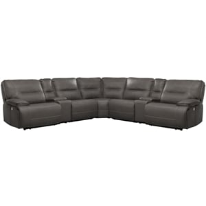 Spartacus Haze 7 Piece Power Reclining Adjustable Headrests Sectional