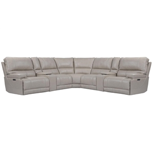 Whitman Linen Freemotion 7 Piece Power Reclining Adjustable Headrests Sectional