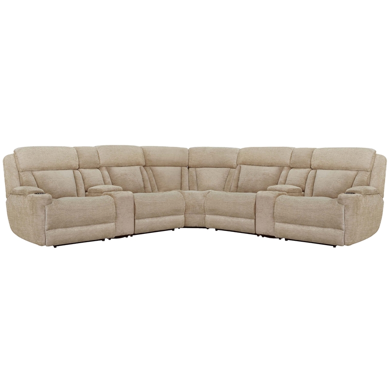 Dalton Lucky Fawn 7 Piece Power Reclining Adjustable Headrests Sectional