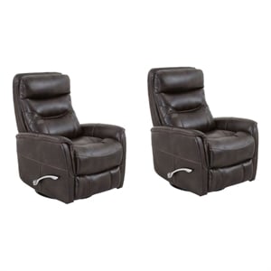 Parker Living Gemini Truffle Swivel Glider Recliner Two Pack