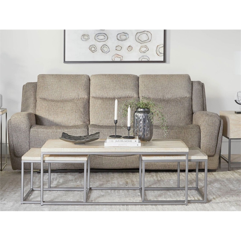 Parker Living Penfield Frappe Power Reclining Sofa and Two Recliners