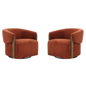 Parker Living Finley Island Rust Swivel Accent Chair Two Pack