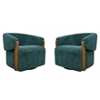 Parker Living Finley Island Teal Swivel Accent Chair Two Pack