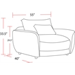 Parker Living Utopia Mega Ivory Chair and A Half with Lumbar Pillow Two Pack