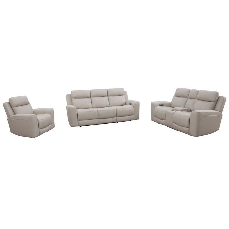 Parker Living Calgary Wood Power Recline and Headrest Sofa in Stone