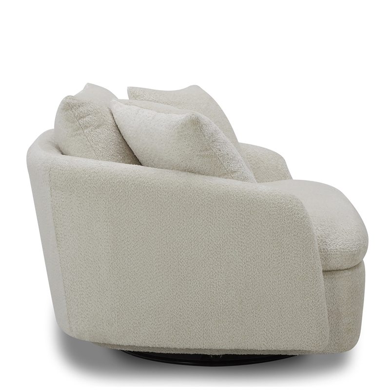 Parker Living Boomer Utopia Sand Large Swivel Chair with 2 Toss Pillows Two Pack