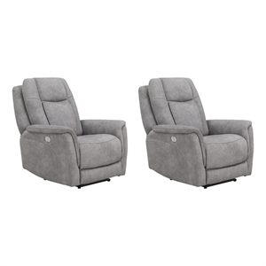 Parker Living Linus Hudson Grey Zero Gravity Power Recliner Two Pack