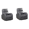 Parker Living Devin Pebble Grey Manual Recliner Two Pack