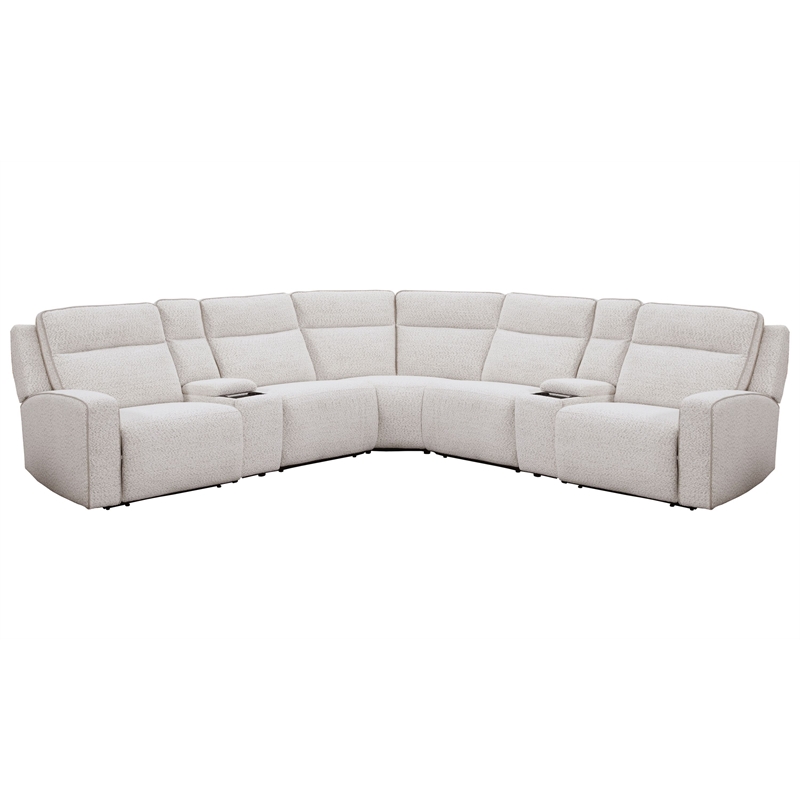 Parker Living Lancaster - Fluffy River Rock 7 Piece Power Reclining Sectional
