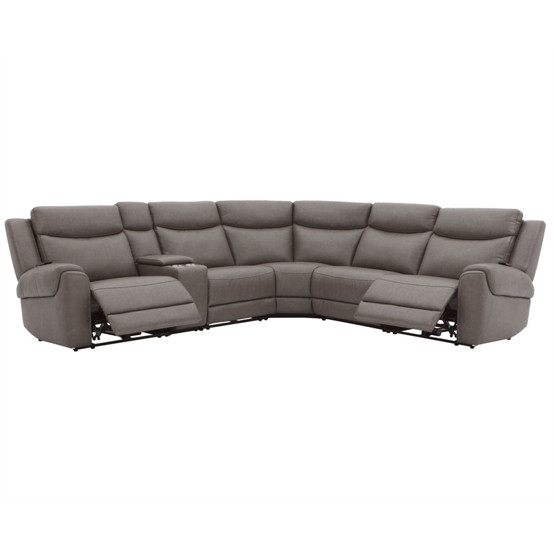 Parker Living Momentum - Dark Granite 6 Piece Modular Power Reclining Sectional
