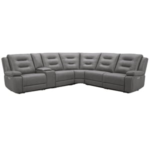 Parker Living Caldwell - Tahoe Fog 6 Piece Modular Power Reclining Sectional