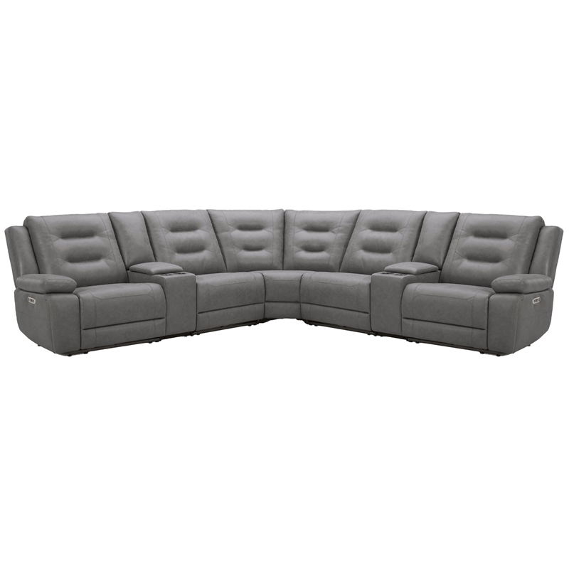 Parker Living Caldwell - Tahoe Fog 7 Piece Modular Power Reclining Sectional
