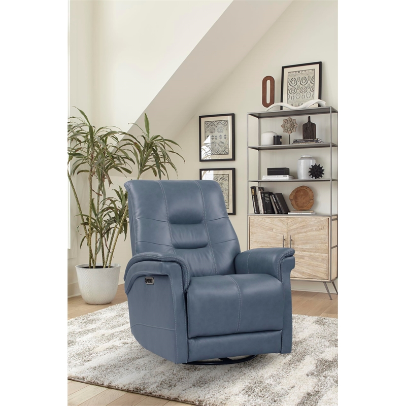 Parker Living Carnegie Verona Azure Cordless Power Swivel Glider Recliner 2 Pack