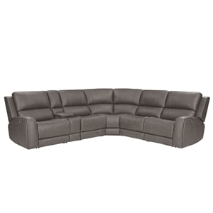 Parker Living Belmont - Autumn Fog 6Pc ZG Power Sectional with Power Headrests